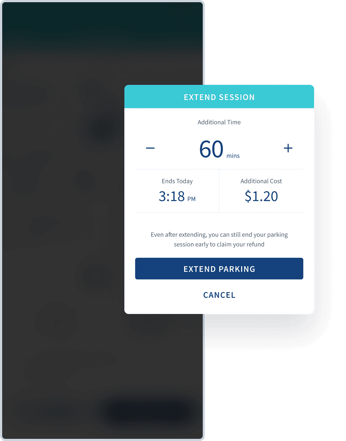 Transient screens as modals