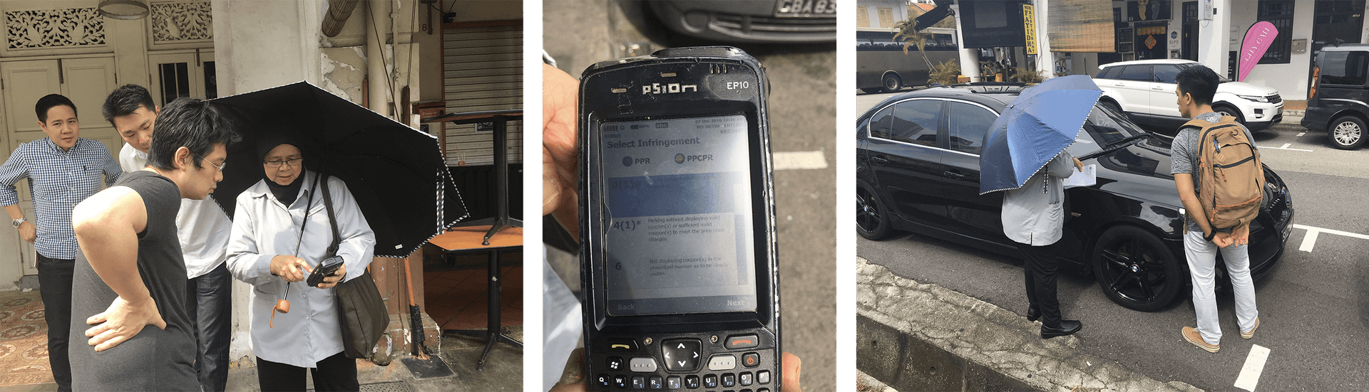 The development team walked the grounds with the enforcement officer